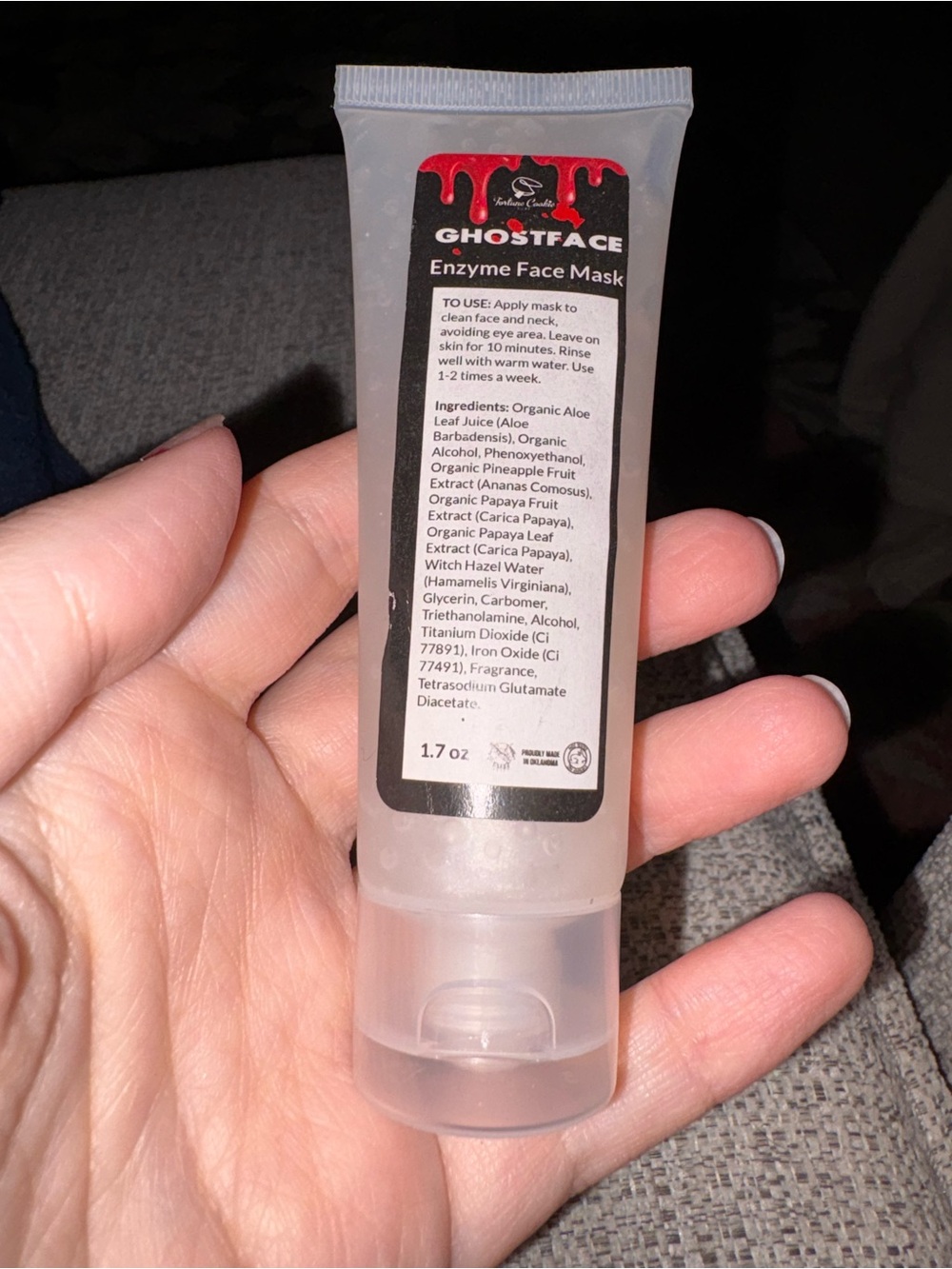 Ghostface Enzyme Face Mask — Clear Gel